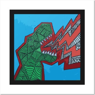 TYRANNOSAURUS REX, ROARING Posters and Art